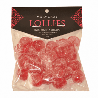 Mary Gray Lollies Raspberry 100g Bag